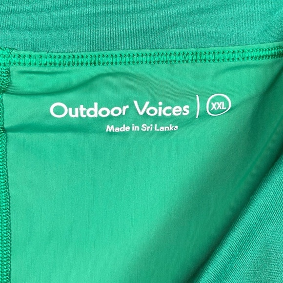 Outdoor Voices Green Freeform 3 Athletic Tennis Pickle Ball Golf Skirt Sz XXL - Picture 11 of 13
